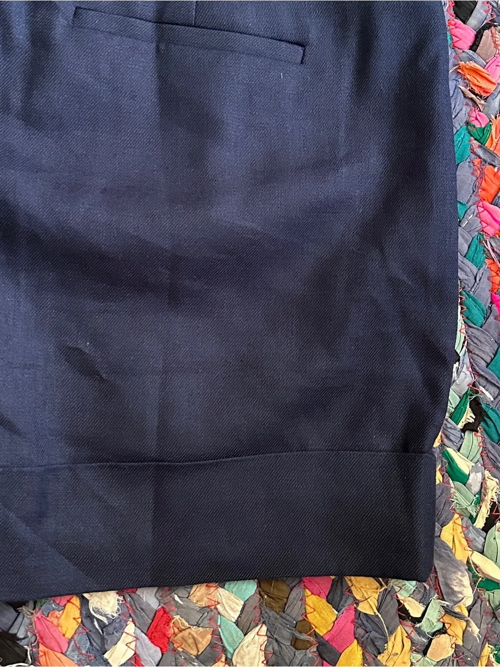 NWT J.Crew Remi Shorts Navy Blue Cuffed Stretch Linen Blend Womens Sz 12 Preppy